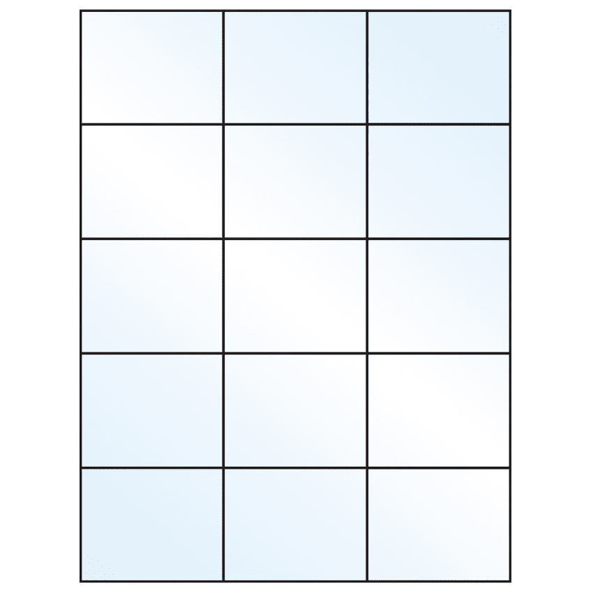 2.83" x 2.2" Crystal Clear Rectangular Sheet Labels