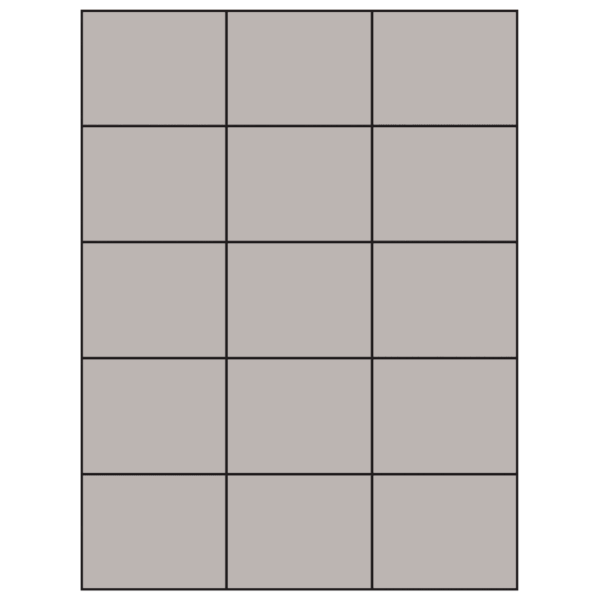 2.83" x 2.2" Gray Rectangular Sheet Labels