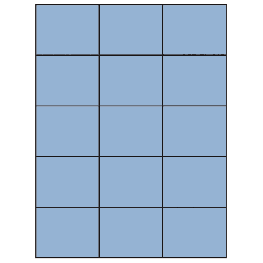 2.83" x 2.2" Pastel Blue Rectangular Sheet Labels