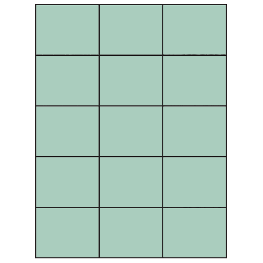2.83" x 2.2" Pastel Green Rectangular Sheet Labels