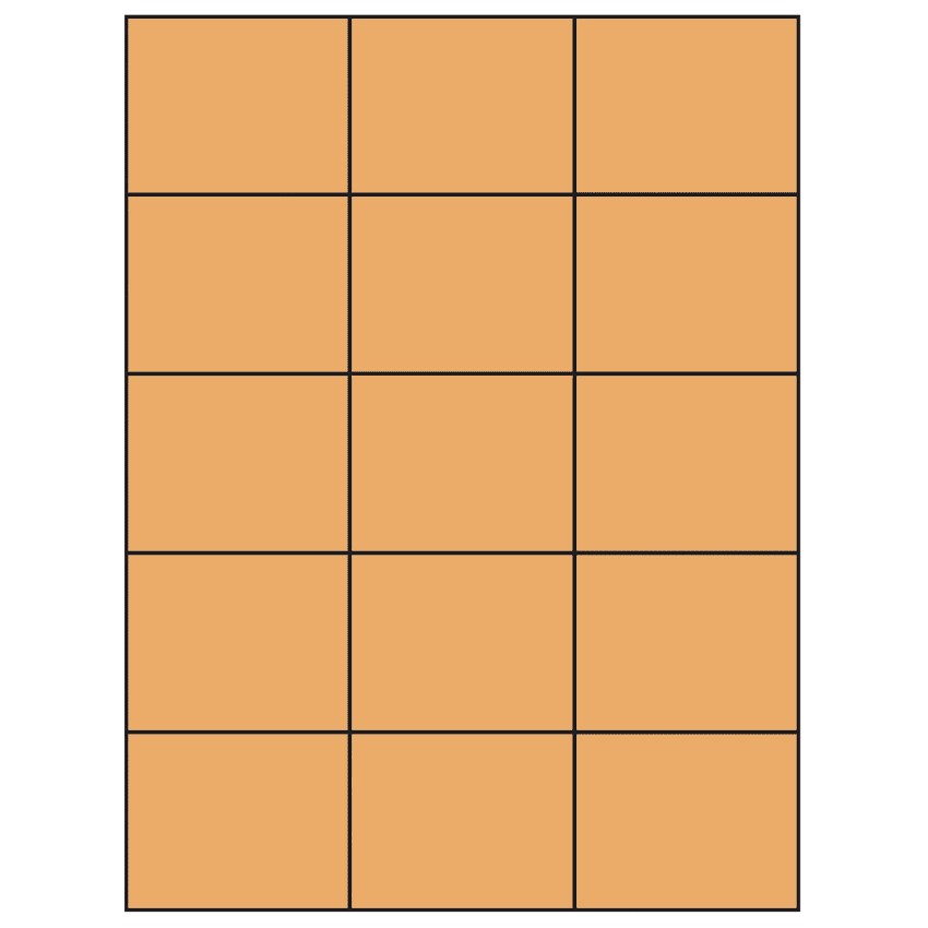 2.83" x 2.2" Pastel Orange Rectangular Sheet Labels