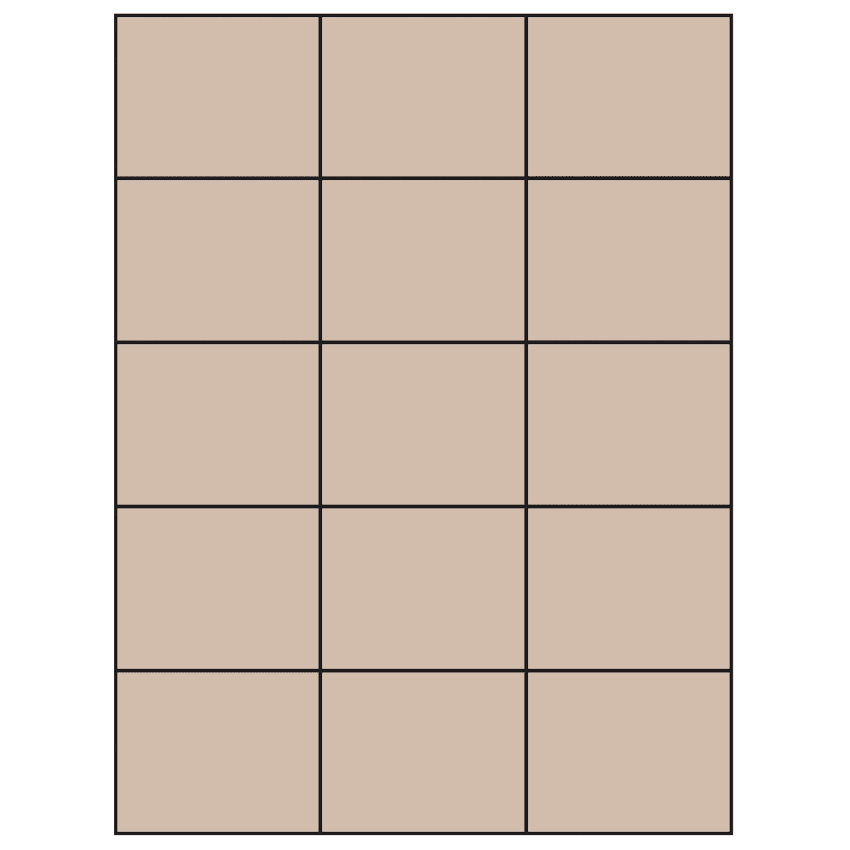 2.83" x 2.2" Pastel Tan Rectangular Sheet Labels