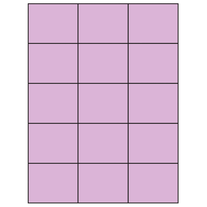 2.83" x 2.2" Pastel Purple Rectangular Sheet Labels