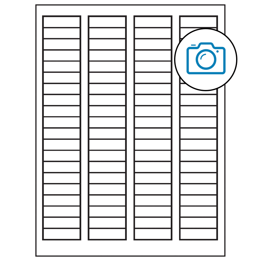 1.7225" x 0.5" Photo Gloss Rectangular Sheet Labels