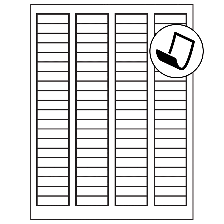 1.7225" x 0.5" Blockout Rectangular Sheet Labels