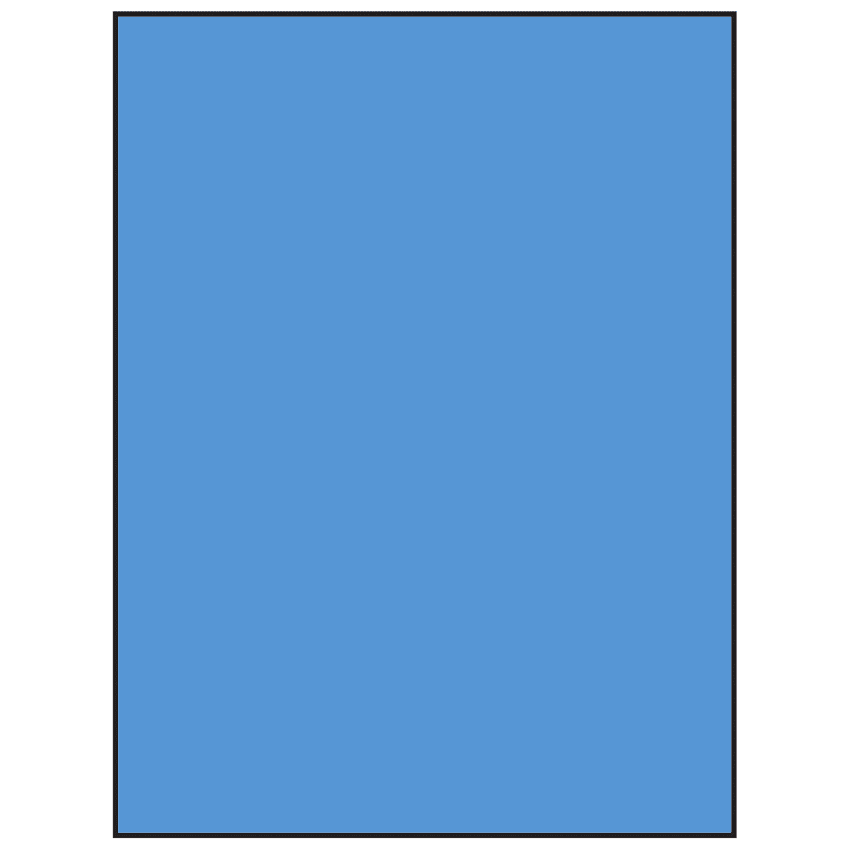 8.5" x 11" Fluorescent Blue Rectangular Sheet Labels
