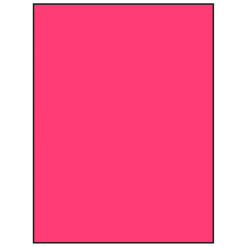 8.5" x 11" Fluorescent Pink Rectangular Sheet Labels