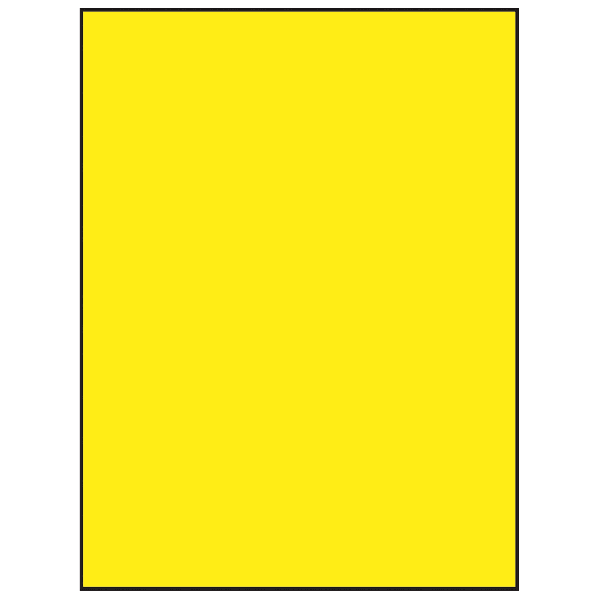 8.5" x 11" Fluorescent Yellow Rectangular Sheet Labels