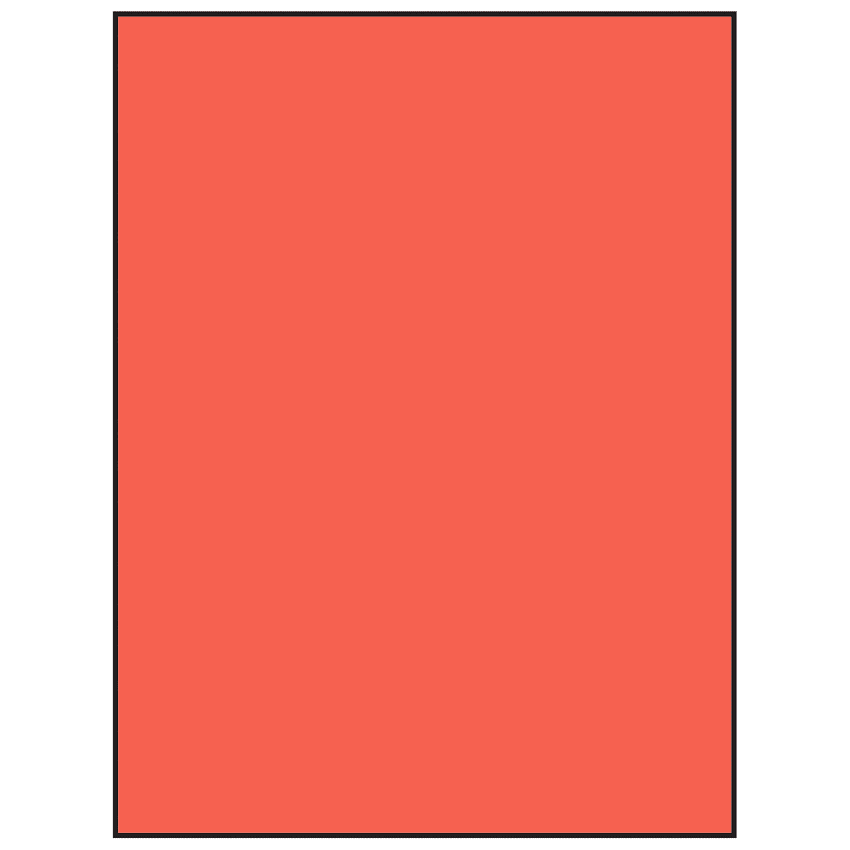 8.5" x 11" Red Rectangular Sheet Labels