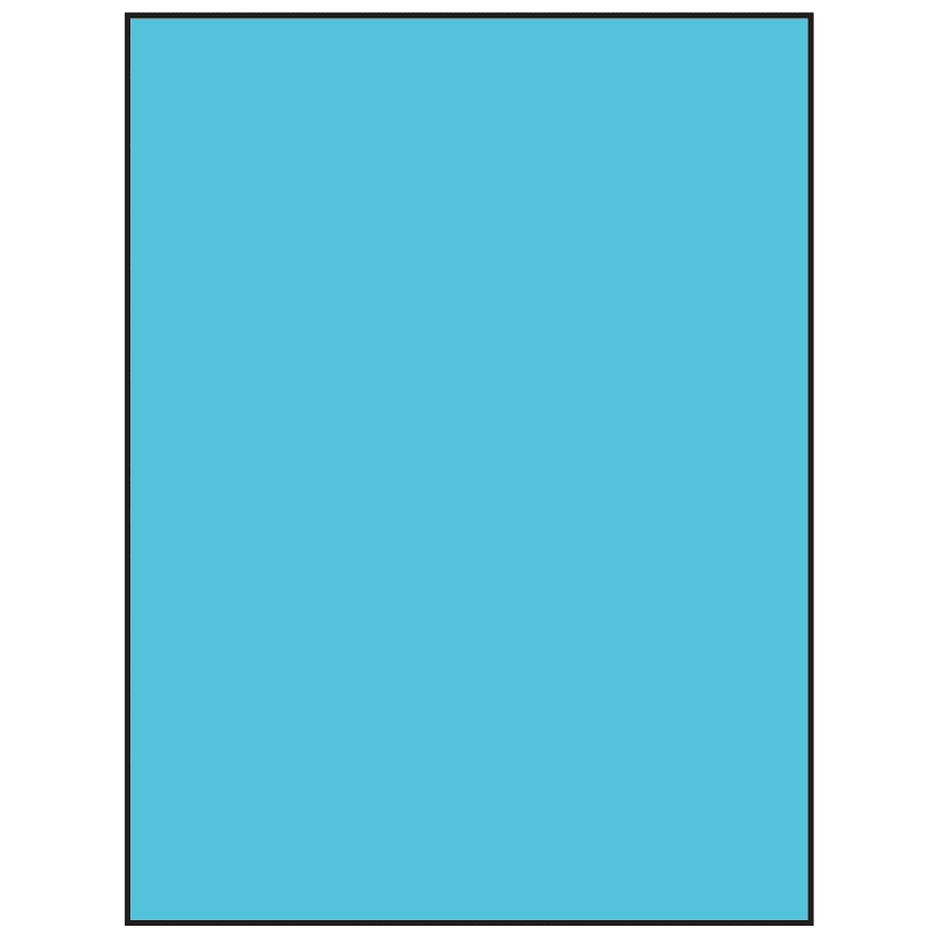 8.5" x 11" Turquoise Rectangular Sheet Labels