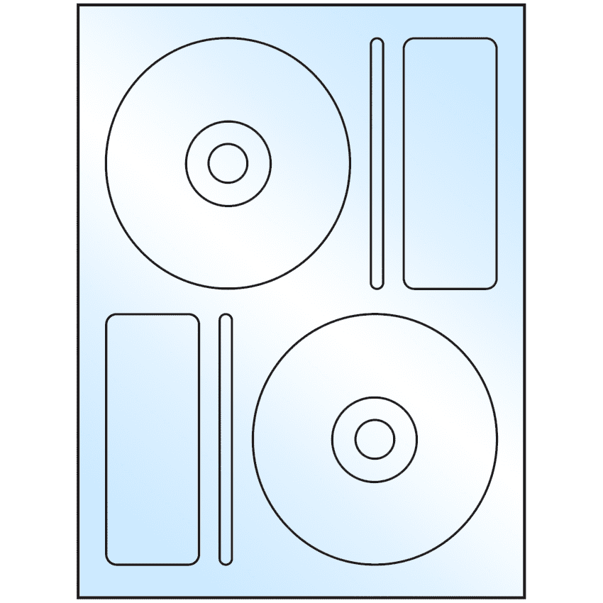 4.656" x 4.656" White Premium High Gloss Sheet Labels