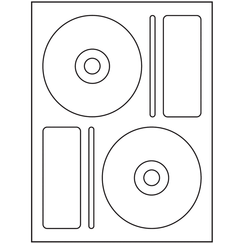 4.656" x 4.656" White Vinyl Drum Sheet Labels