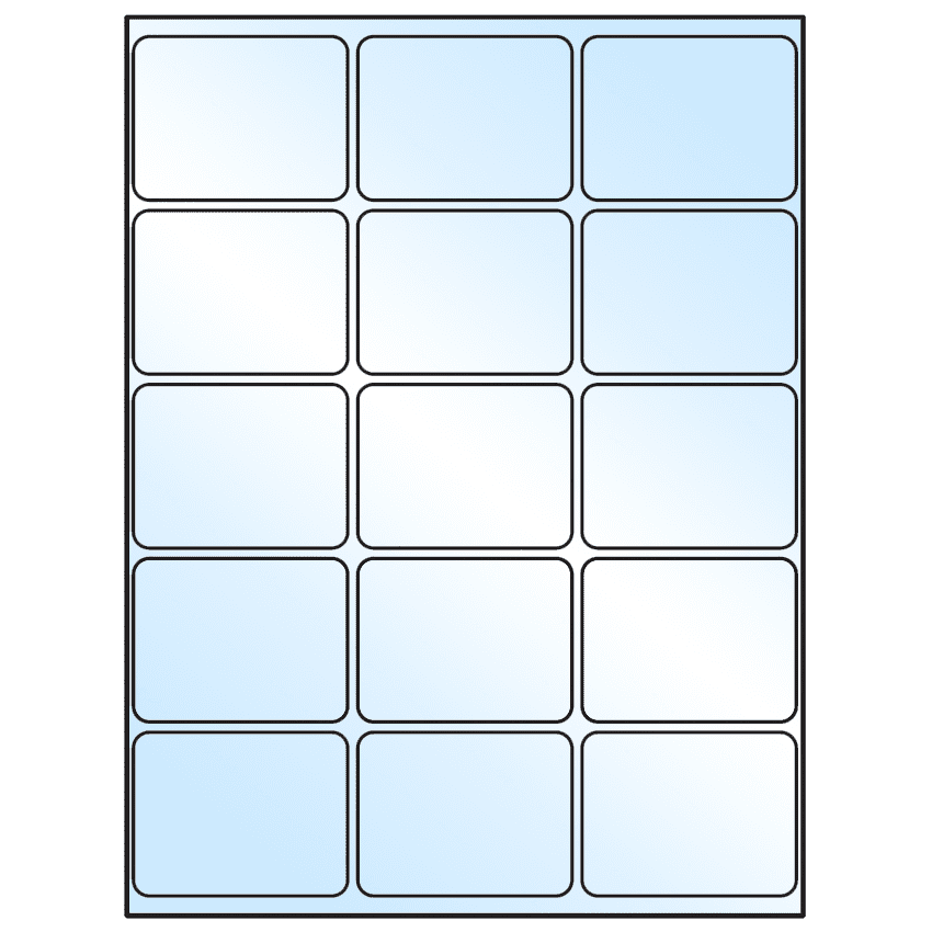 2.6875" x 2" White Premium High Gloss Rectangular Sheet Labels