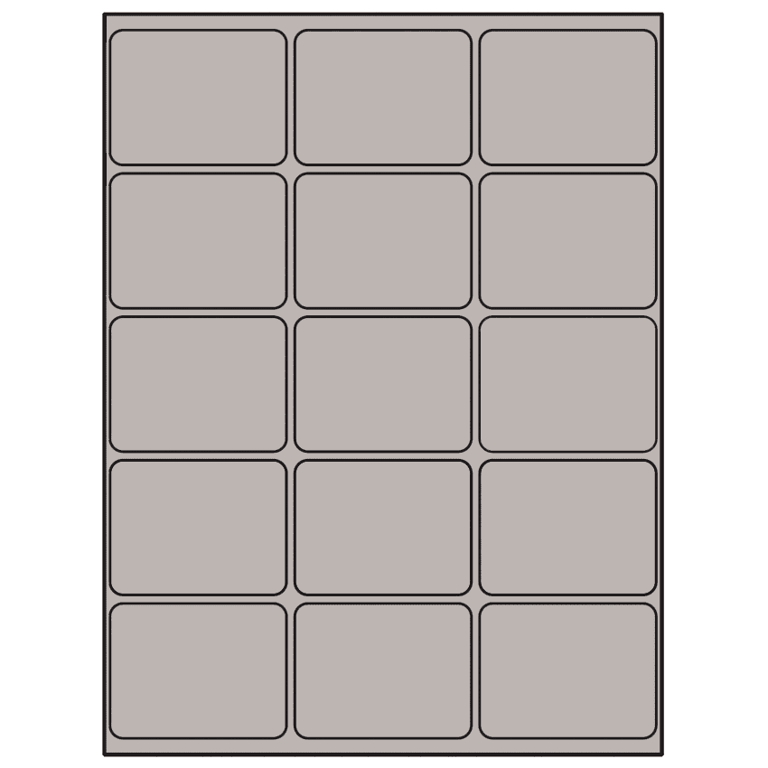 2.6875" x 2" Gray Rectangular Sheet Labels