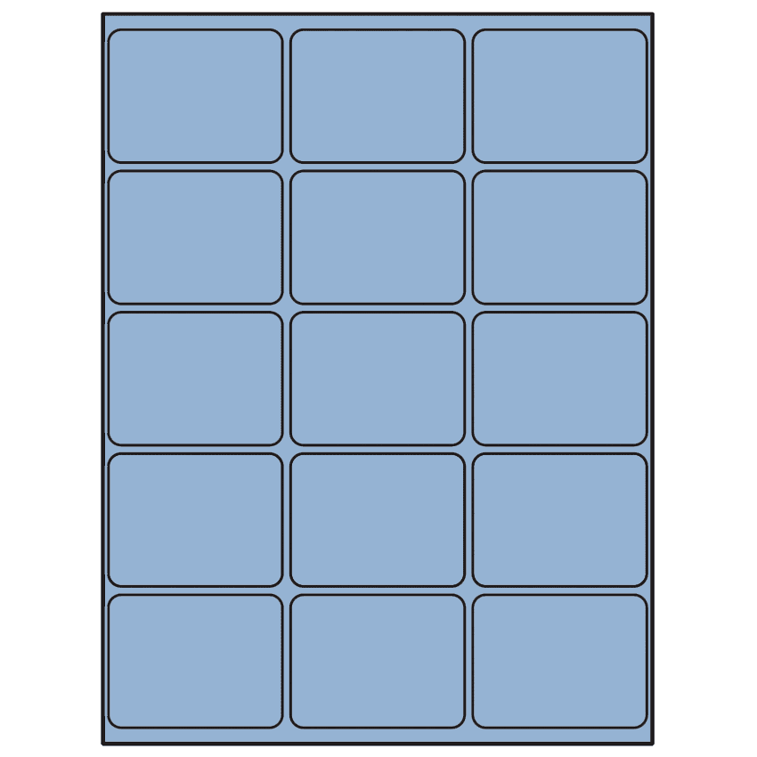 2.6875" x 2" Pastel Blue Rectangular Sheet Labels