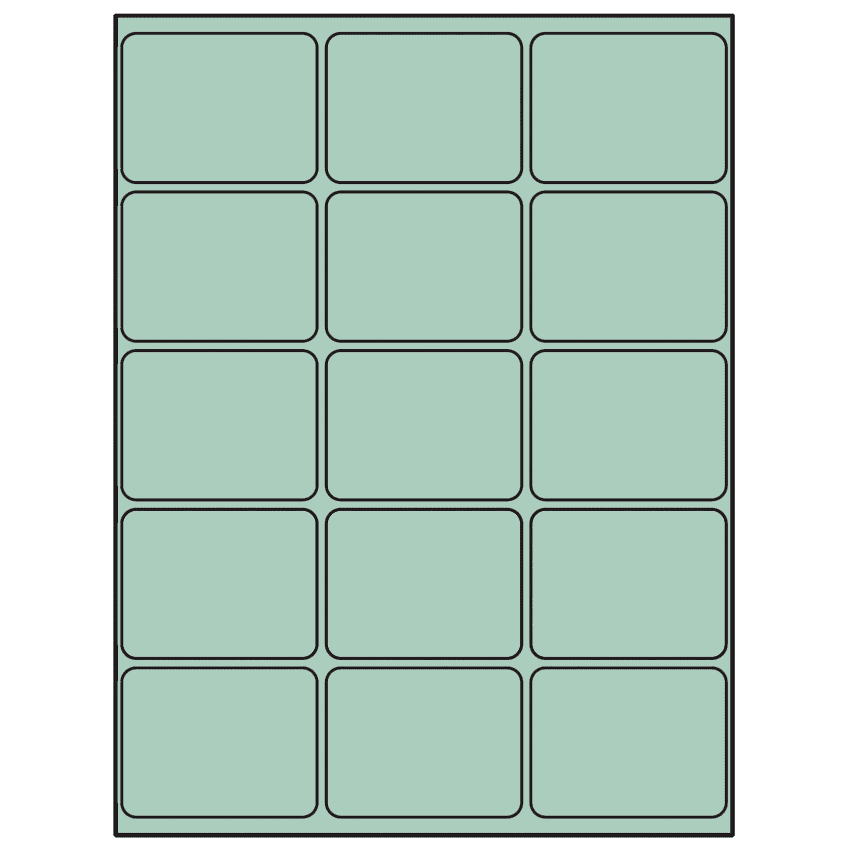 2.6875" x 2" Pastel Green Rectangular Sheet Labels