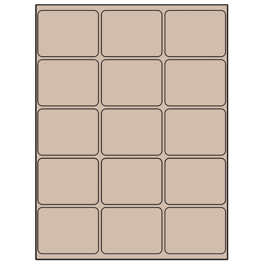 2.6875" x 2" Pastel Tan Rectangular Sheet Labels