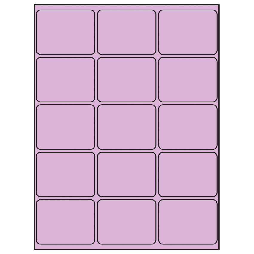 2.6875" x 2" Pastel Purple Rectangular Sheet Labels