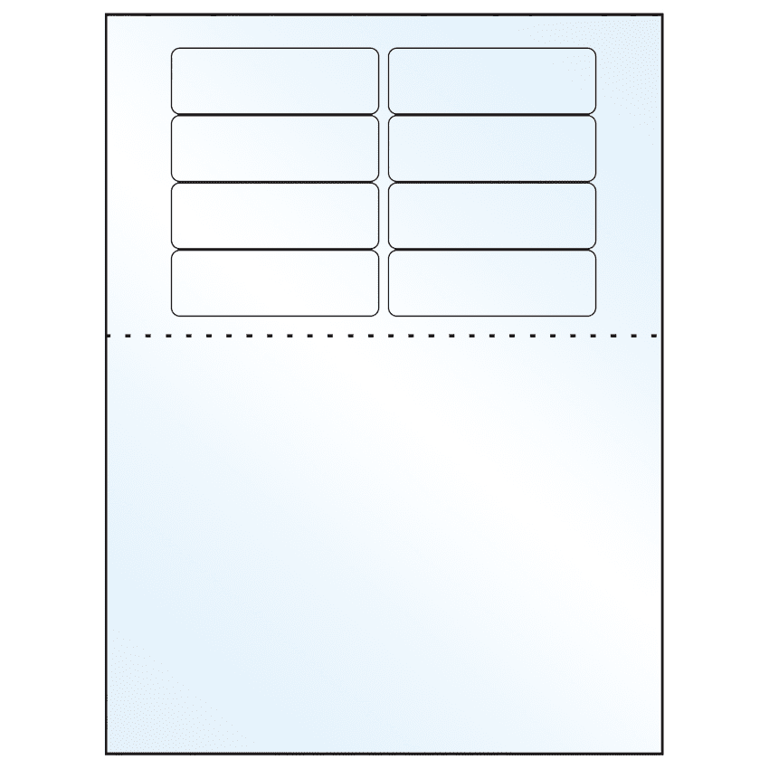 3.1875" x 1" Crystal Clear Rectangular Sheet Labels