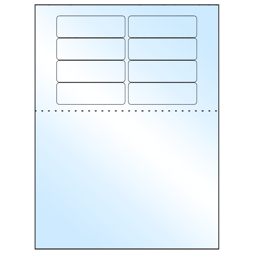3.1875" x 1" White Premium High Gloss Rectangular Sheet Labels