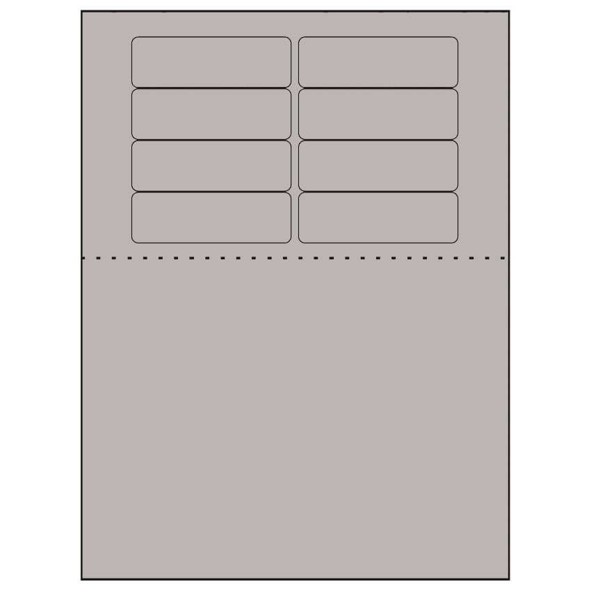 3.1875" x 1" Gray Rectangular Sheet Labels