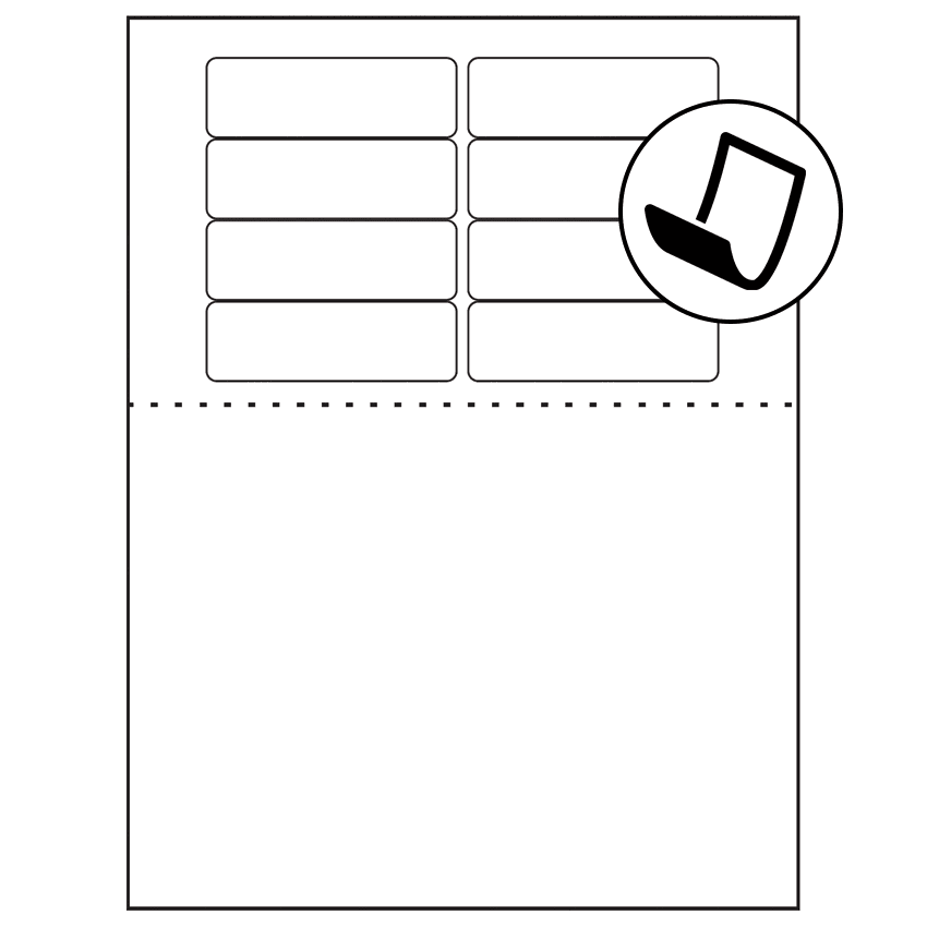 3.1875" x 1" Blockout Rectangular Sheet Labels