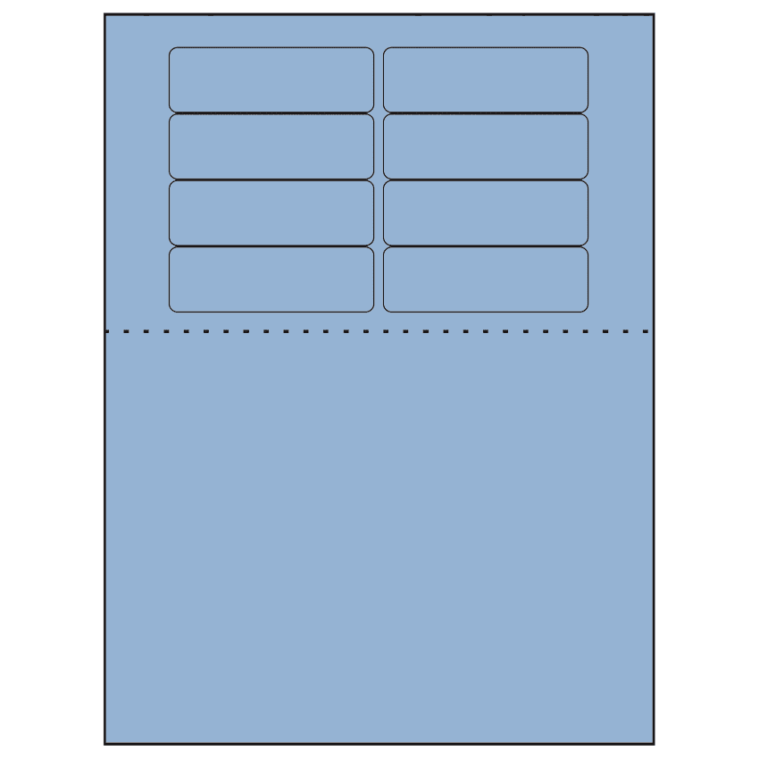 3.1875" x 1" Pastel Blue Rectangular Sheet Labels
