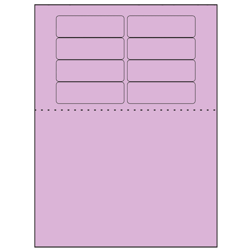 3.1875" x 1" Pastel Purple Rectangular Sheet Labels