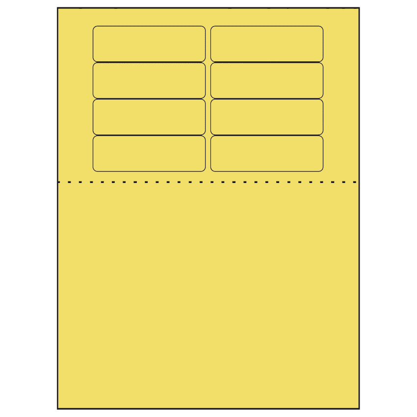 3.1875" x 1" Pastel Yellow Rectangular Sheet Labels