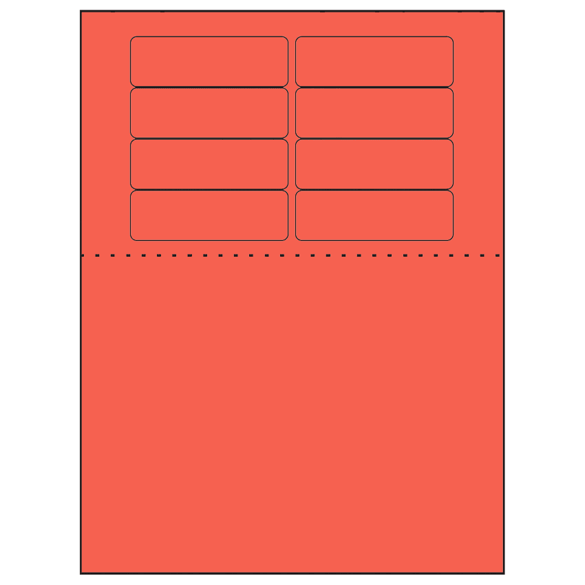 3.1875" x 1" Red Rectangular Sheet Labels