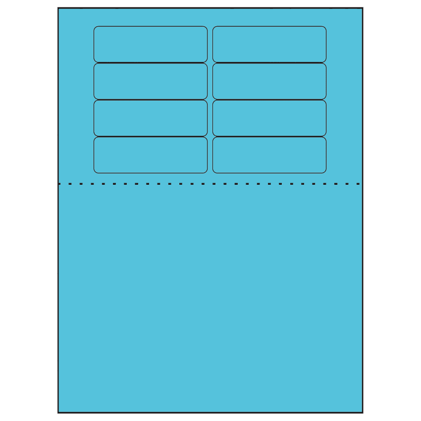 3.1875" x 1" Turquoise Rectangular Sheet Labels