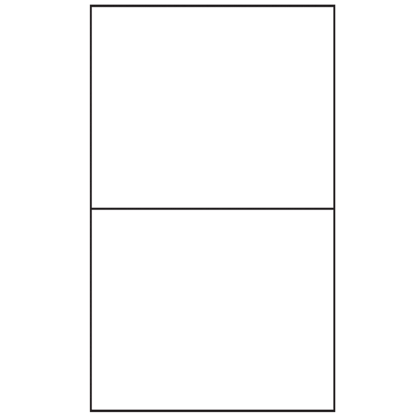 8.5" x 7" White Rectangular Sheet Labels