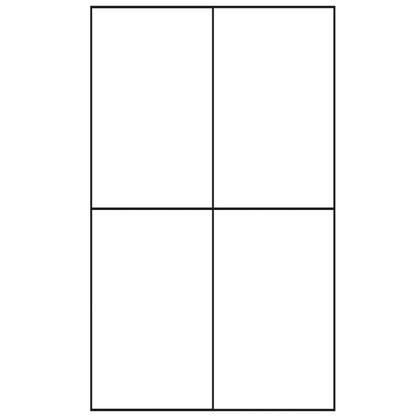 4.25" x 7" White Rectangular Sheet Labels