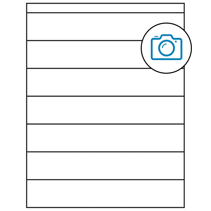 8.5" x 1.5" Photo Gloss Rectangular Sheet Labels