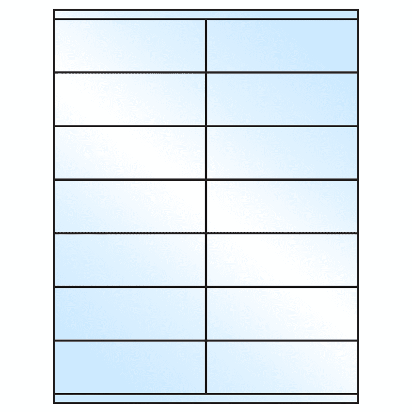 4.25" x 1.5" White Premium High Gloss Rectangular Sheet Labels