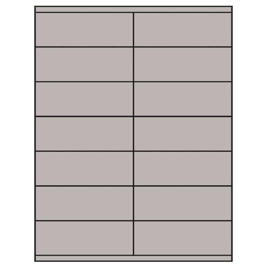4.25" x 1.5" Gray Rectangular Sheet Labels