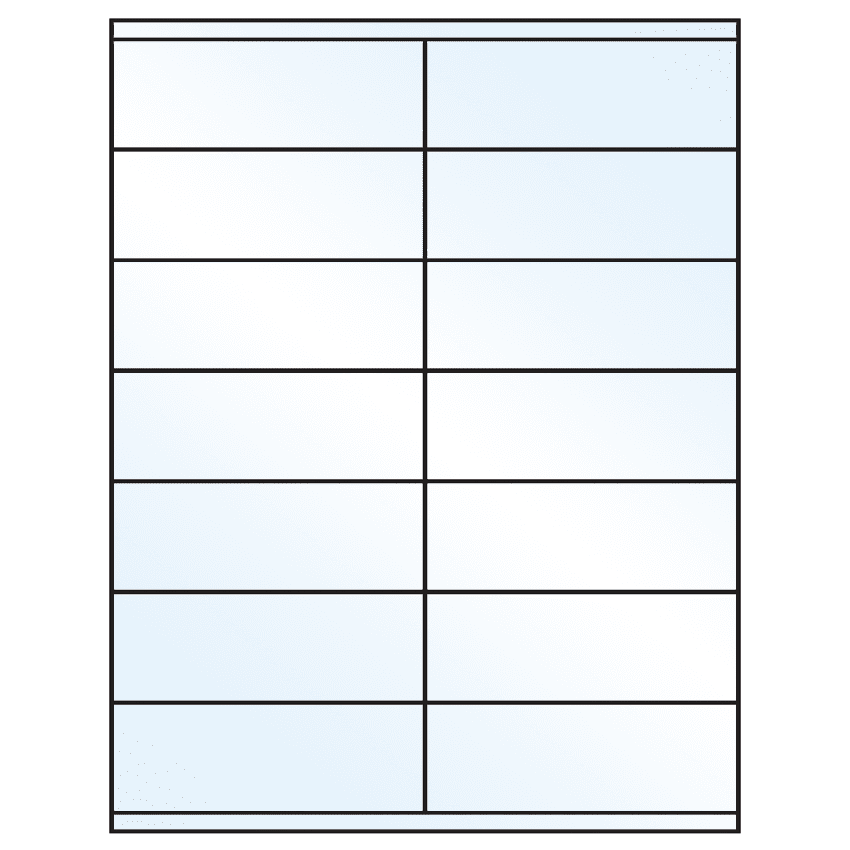 4.25" x 1.5" White Mid Gloss Rectangular Sheet Labels
