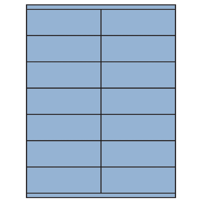 4.25" x 1.5" Pastel Blue Rectangular Sheet Labels
