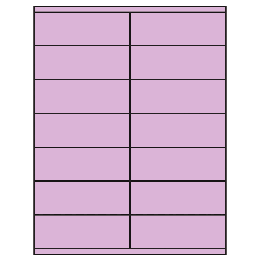 4.25" x 1.5" Pastel Purple Rectangular Sheet Labels