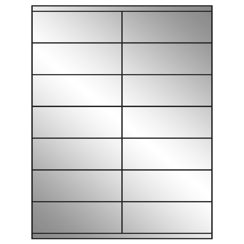 4.25" x 1.5" Silver Foil Rectangular Sheet Labels