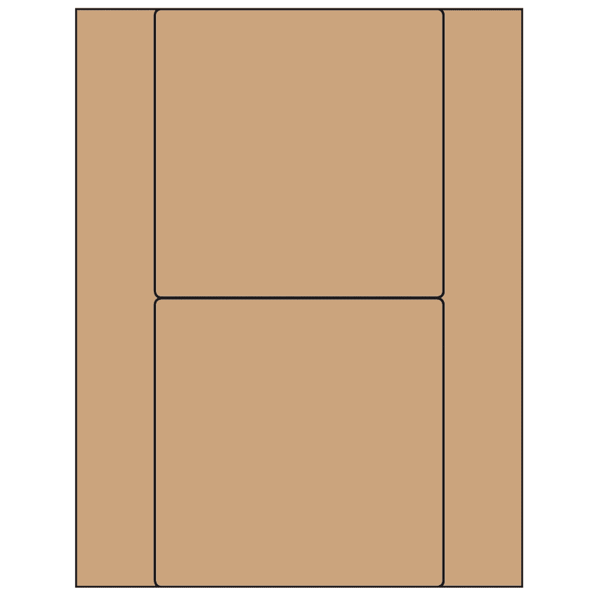 5.5" x 5.5" Brown Kraft Square Sheet Labels