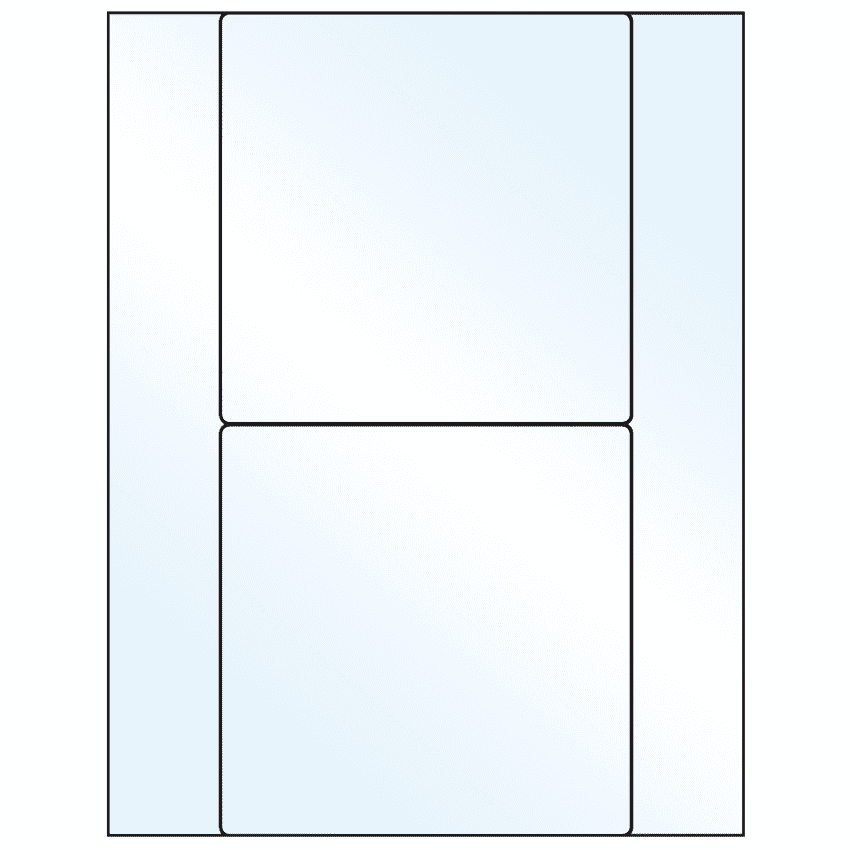 5.5" x 5.5" Crystal Clear Square Sheet Labels