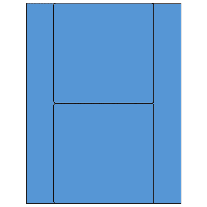 5.5" x 5.5" Fluorescent Blue Square Sheet Labels