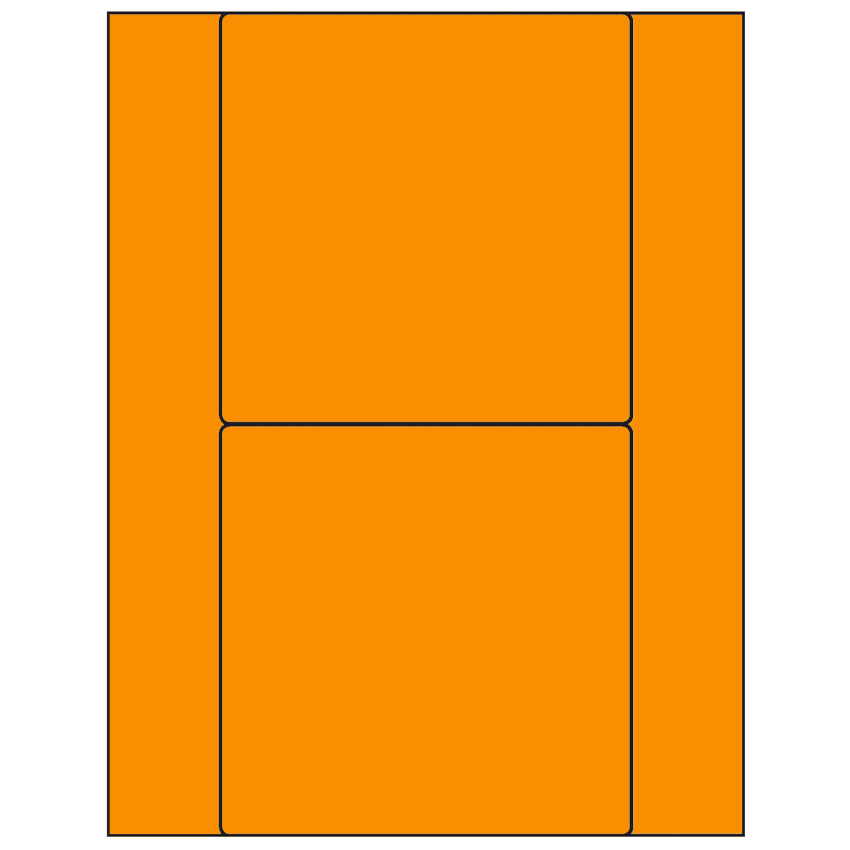5.5" x 5.5" Fluorescent Orange Square Sheet Labels