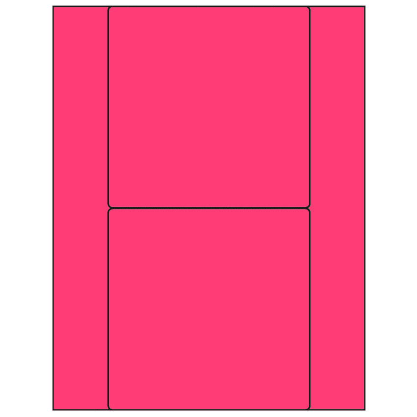 5.5" x 5.5" Fluorescent Pink Square Sheet Labels