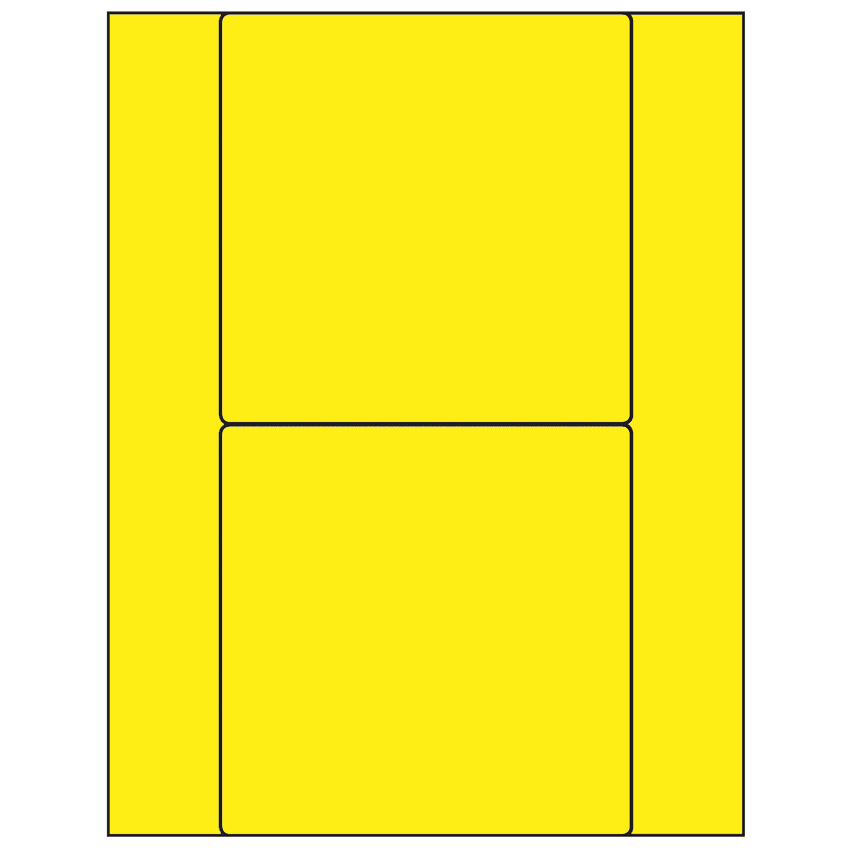 5.5" x 5.5" Fluorescent Yellow Square Sheet Labels