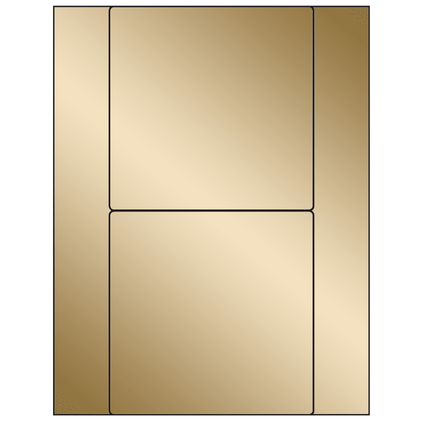 5.5" x 5.5" Gold Foil Square Sheet Labels