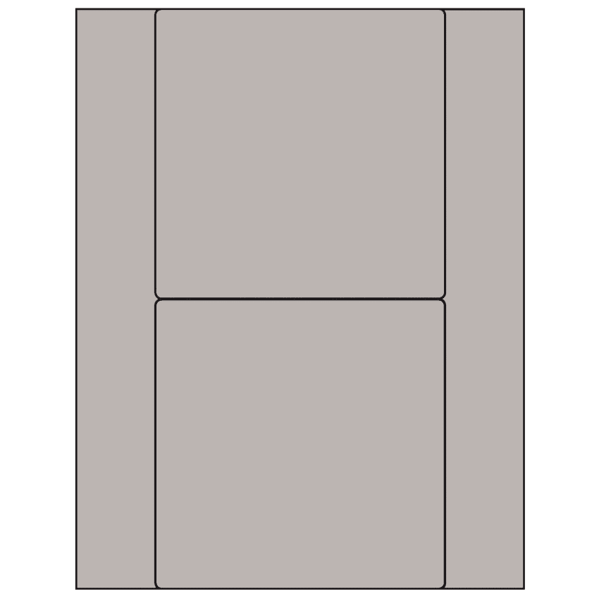 5.5" x 5.5" Gray Square Sheet Labels