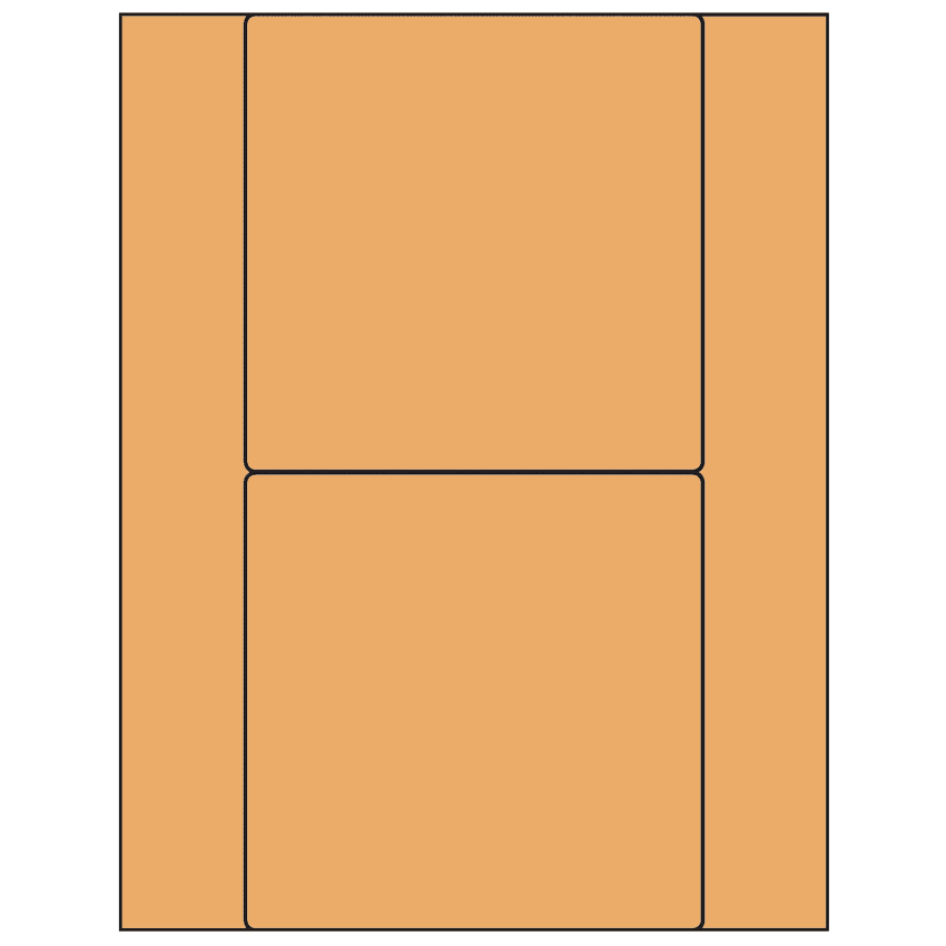 5.5" x 5.5" Pastel Orange Square Sheet Labels