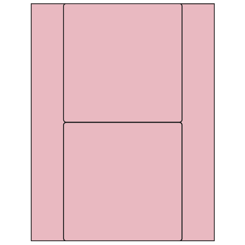 5.5" x 5.5" Pastel Pink Square Sheet Labels